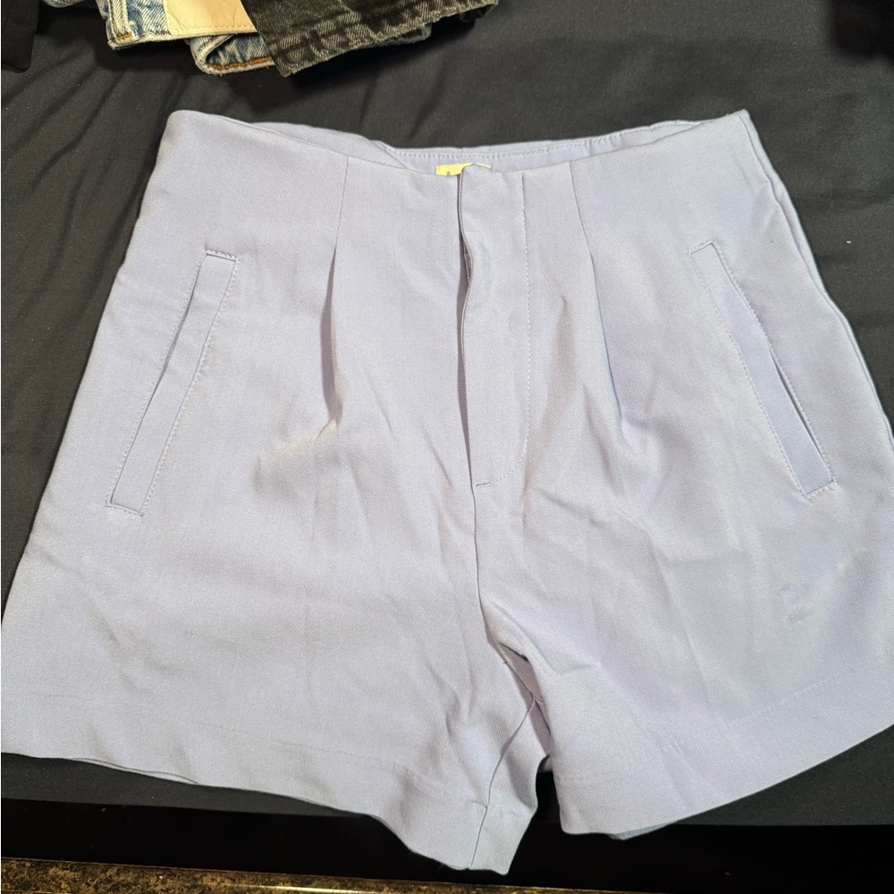 Light Purple High-Waisted Shorts